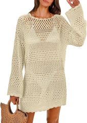 Factory Direct Customizable Chic Crochet Knit Dress - Perfect for Beach Days and Casual Outings for Retailers and Manufacturers