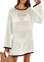 Factory Direct Customizable Chic Crochet Knit Dress - Perfect for Beach Days and Casual Outings for Retailers and Manufacturers
