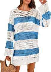 Factory Direct Customizable Chic Crochet Knit Dress - Perfect for Beach Days and Casual Outings for Retailers and Manufacturers