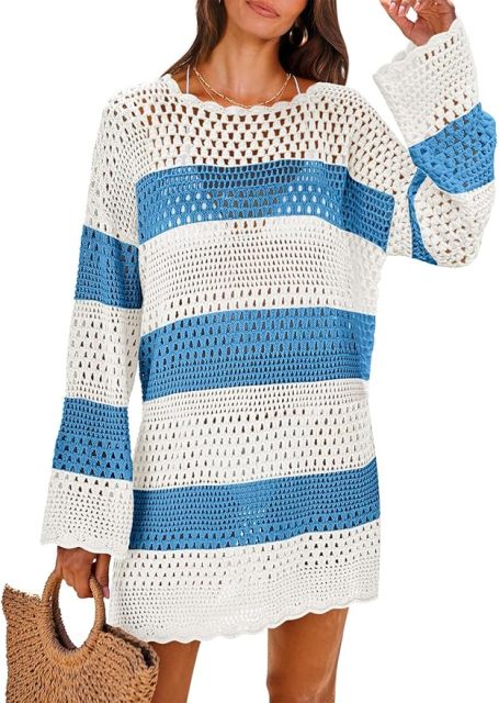 Factory Direct Customizable Chic Crochet Knit Dress - Perfect for Beach Days and Casual Outings for Retailers and Manufacturers