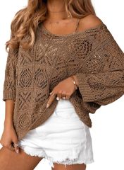 OEM/ODM Customizable Boho Chic Crochet Off-Shoulder Top - Effortless Style for Retailers and Manufacturers