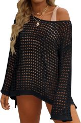 OEM Custom Design Stylish Crochet Off-Shoulder Beach Top - Perfect for Summer Getaways for Retailers and Manufacturers