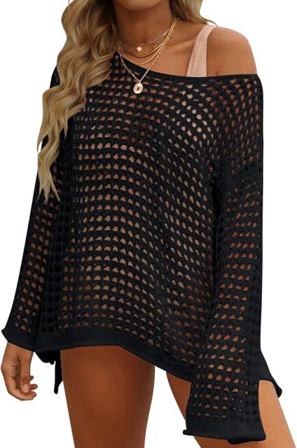 OEM Custom Design Stylish Crochet Off-Shoulder Beach Top - Perfect for Summer Getaways for Retailers and Manufacturers