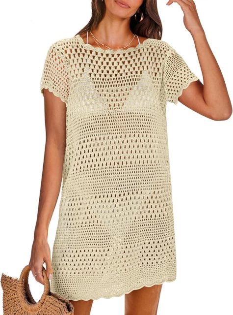 Wholesale Customizable Made-to-Order Green Crochet Dress - Perfect for Beach Days and Summer Outings for Retailers and Manufacturers