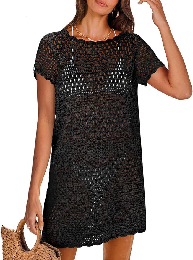 Wholesale Customizable Made-to-Order Green Crochet Dress - Perfect for Beach Days and Summer Outings for Retailers and Manufacturers