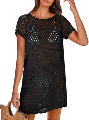 Wholesale Customizable Made-to-Order Green Crochet Dress - Perfect for Beach Days and Summer Outings for Retailers and Manufacturers