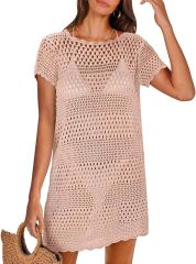 Wholesale Customizable Made-to-Order Green Crochet Dress - Perfect for Beach Days and Summer Outings for Retailers and Manufacturers
