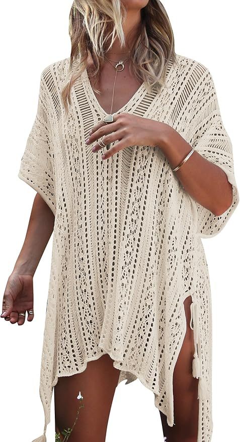 Wholesale Customizable Boho Crochet Cover-Up Tunic - Perfect for Beach Days and Vacation Looks for Retailers and Manufacturers