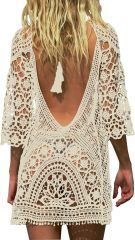 Factory Direct Customizable Boho Crochet Backless Dress - Effortless Summer Elegance for Retailers and Manufacturers
