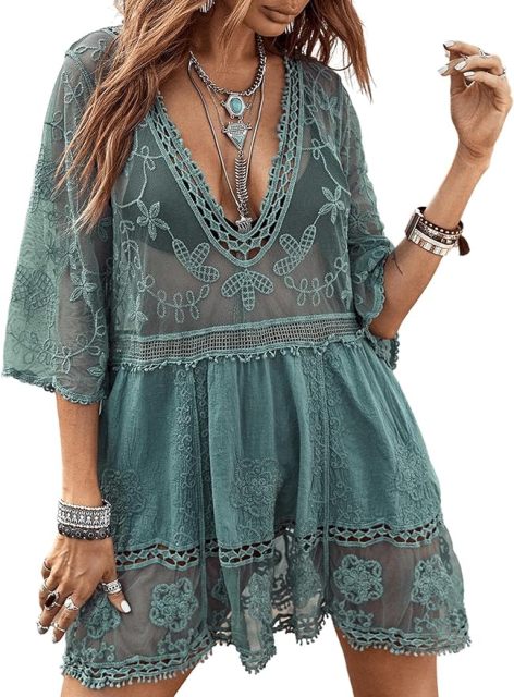 Wholesale OEM Boho Chic Black Lace Embroidered Dress - Customizable Elegant and Edgy Fashion for Retailers and Manufacturers