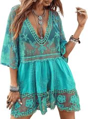 Wholesale OEM Boho Chic Black Lace Embroidered Dress - Customizable Elegant and Edgy Fashion for Retailers and Manufacturers