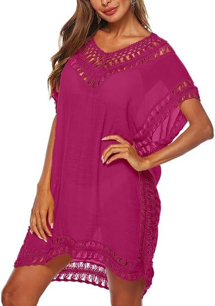 Wholesale Chic Black Crochet Trim Tunic Dress - Custom Boho Style for Retailers and Manufacturers