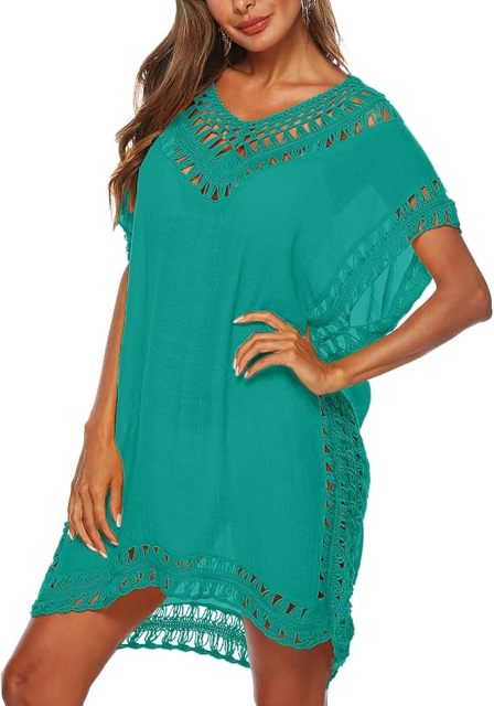 Wholesale Chic Black Crochet Trim Tunic Dress - Custom Boho Style for Retailers and Manufacturers