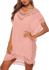 Wholesale Chic Black Crochet Trim Tunic Dress - Custom Boho Style for Retailers and Manufacturers
