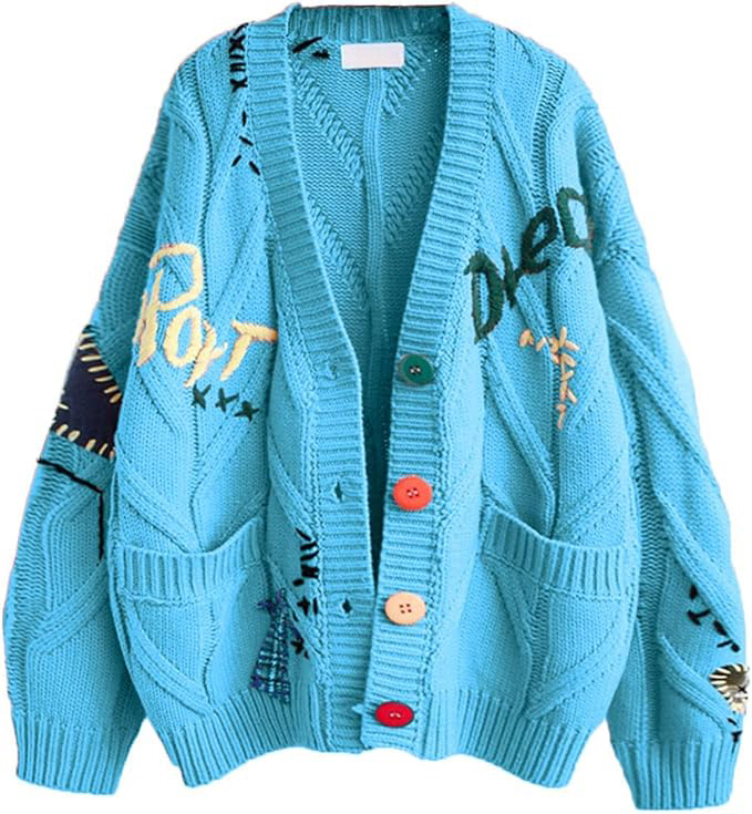 Custom Stylish Women's Cardigan with Unique Embroidery and Colorful Buttons – Wholesale Knitwear for Retailers | Jubaodi