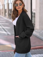 Factory Direct Chic Black Oversized Cardigan – Wholesale Knitwear for Retail | Jubaodi