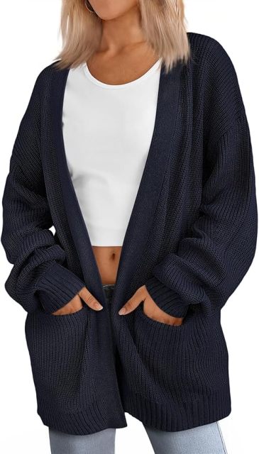 Factory Direct Chic Black Oversized Cardigan – Wholesale Knitwear for Retail | Jubaodi