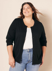 Custom Design Classic Black Button-Up Cardigan – Wholesale Knitwear for Retail | Jubaodi