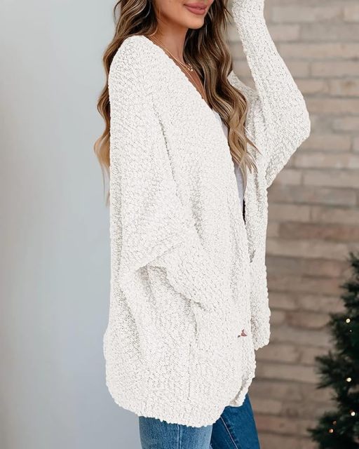 Customizable Cozy White Knit Cardigan for Effortless Comfort and Style – Wholesale Knitwear for Retailers | Jubaodi
