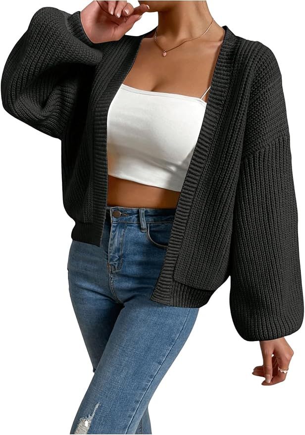 Custom Trendy Color-Block Knit Cardigan with Bell Sleeves – Wholesale Knitwear for Retailers | Jubaodi