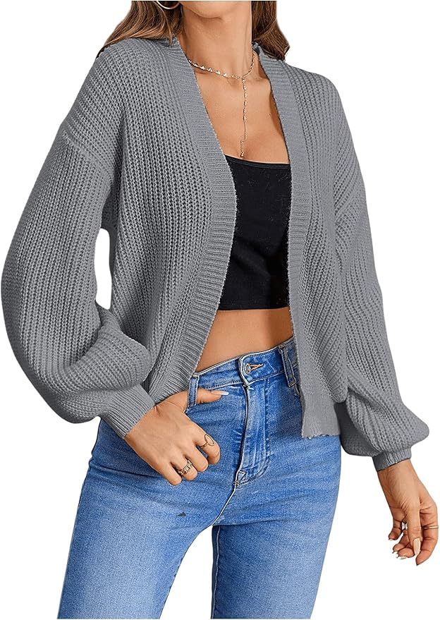 Custom Trendy Color-Block Knit Cardigan with Bell Sleeves – Wholesale Knitwear for Retailers | Jubaodi