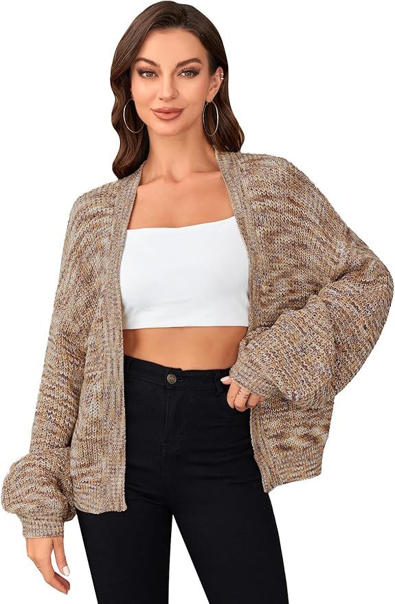 Custom Trendy Color-Block Knit Cardigan with Bell Sleeves – Wholesale Knitwear for Retailers | Jubaodi