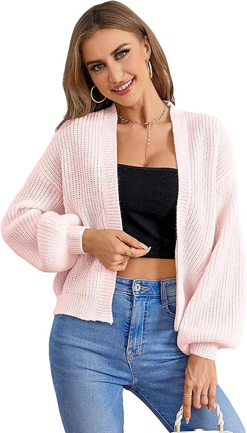 Custom Trendy Color-Block Knit Cardigan with Bell Sleeves – Wholesale Knitwear for Retailers | Jubaodi