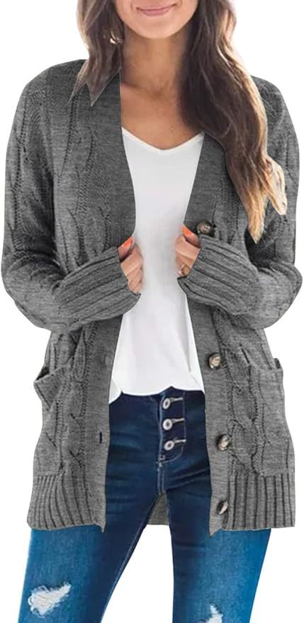 OEM Available Cozy Rust Knit Cardigan with Button Detail and Pockets – Customizable Wholesale Knitwear | Jubaodi