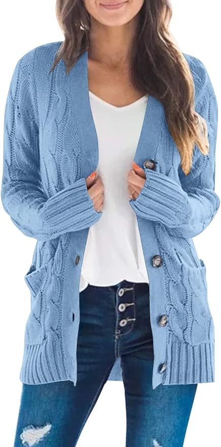 OEM Available Cozy Rust Knit Cardigan with Button Detail and Pockets – Customizable Wholesale Knitwear | Jubaodi