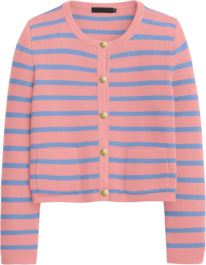 OEM/ODM Chic Black and White Striped Button-Up Cardigan – Customizable Wholesale Knitwear | Jubaodi