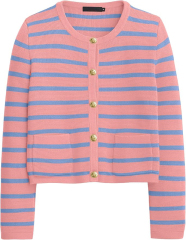 OEM/ODM Chic Black and White Striped Button-Up Cardigan – Customizable Wholesale Knitwear | Jubaodi