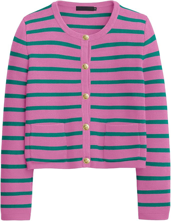 OEM/ODM Chic Black and White Striped Button-Up Cardigan – Customizable Wholesale Knitwear | Jubaodi