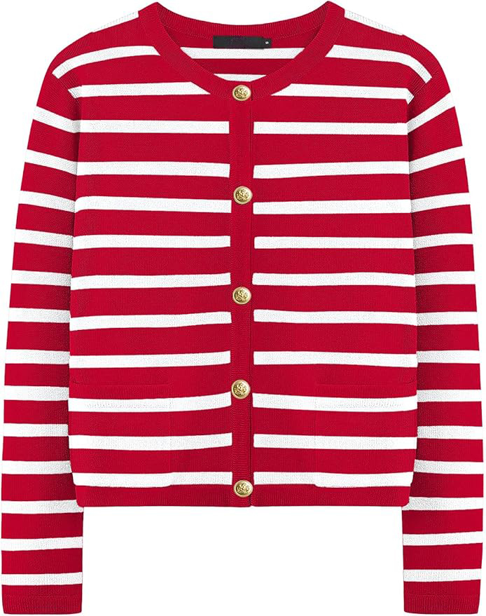 OEM/ODM Chic Black and White Striped Button-Up Cardigan – Customizable Wholesale Knitwear | Jubaodi