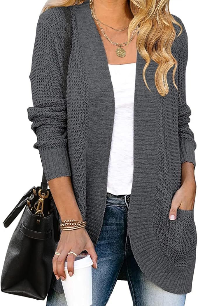 Factory Direct Cozy Beige Open-Front Cardigan with Pockets – Wholesale Knitwear for Retailers | Jubaodi