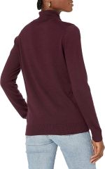 Customizable Elegant Burgundy Turtleneck Sweater for Cozy Comfort – Wholesale Knitted Sweater for Retailers | Jubaodi