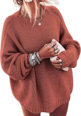 Personalized Relaxed Beige Oversized Knit Sweater with Drawstring Neckline – Customizable Wholesale for Effortless Style | Jubaodi