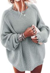 Personalized Relaxed Beige Oversized Knit Sweater with Drawstring Neckline – Customizable Wholesale for Effortless Style | Jubaodi
