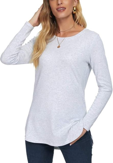 OEM/ODM Classic White Long-Sleeve Top – Custom Wholesale for Effortless Everyday Style | Jubaodi