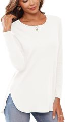 OEM/ODM Classic White Long-Sleeve Top – Custom Wholesale for Effortless Everyday Style | Jubaodi