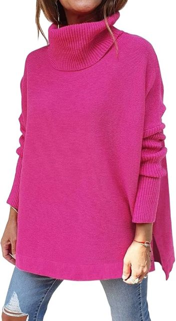 Tailor-Made Cozy Beige Turtleneck Sweater with Side Slits – Custom Wholesale Knitted Sweaters for Effortless Style