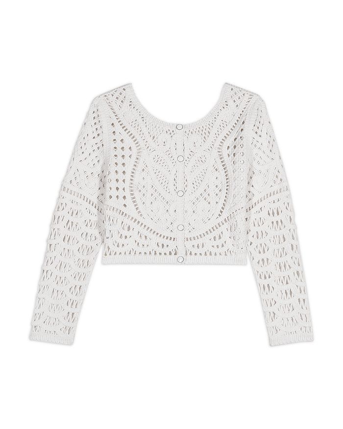Customizable White Crochet Lace Crop Top – Trendy and Stylish Knitwear for Wholesale | Jubaodi