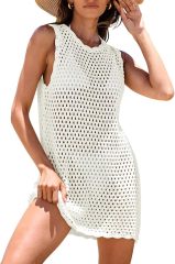 Custom Stylish White Crochet Sleeveless Dress – Wholesale OEM Manufacturer for Retailers & Fashion Brands