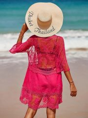 Custom Vibrant Pink Boho Embroidered Dress - Wholesale Manufacturer & Tailored Boho Dresses for Retailers