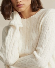 Customizable Men's Cable-Knit Crew Neck Sweater in Ivory – Wholesale & Bulk Manufacturing