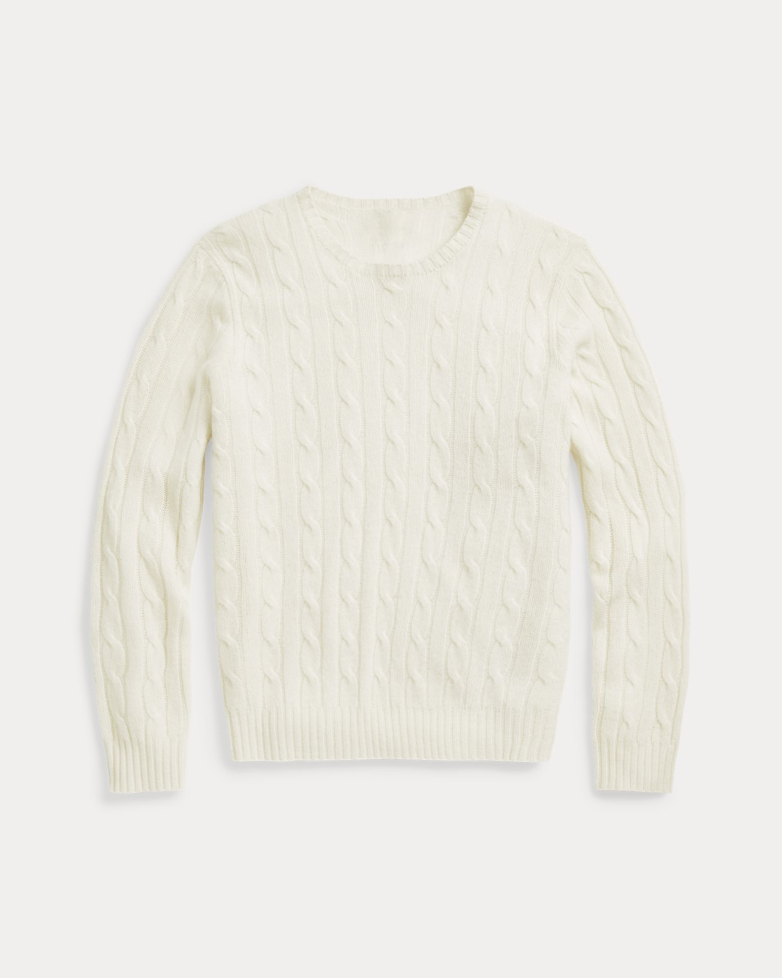 Customizable Men's Cable-Knit Crew Neck Sweater in Ivory – Wholesale & Bulk Manufacturing
