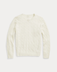 Customizable Men's Cable-Knit Crew Neck Sweater in Ivory – Wholesale & Bulk Manufacturing