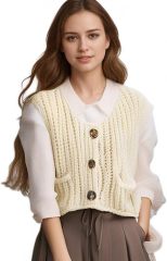 Customizable Cozy Knitted Sleeveless Top for Women – Wholesale & OEM Manufacturing