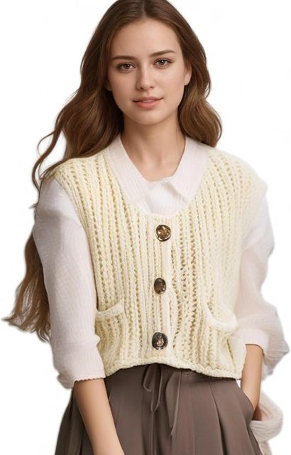 Customizable Cozy Knitted Sleeveless Top for Women – Wholesale & OEM Manufacturing