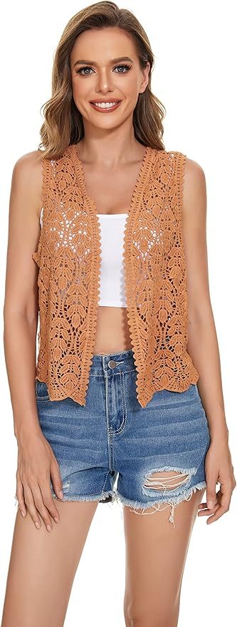 Customizable Black Crochet Vest for Women – Wholesale & OEM Manufacturing