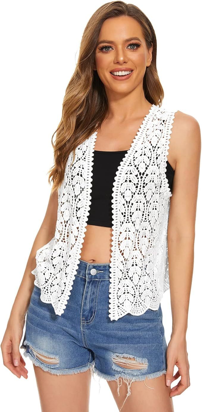 Customizable Black Crochet Vest for Women – Wholesale & OEM Manufacturing